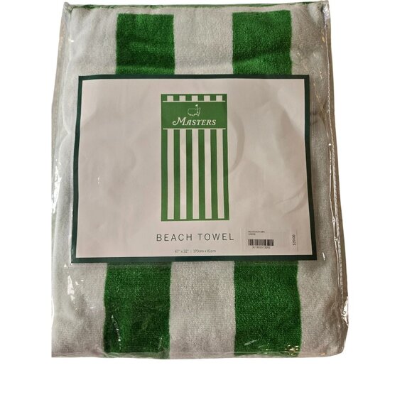 Masters Golf Tournament  Beach Towel 2025 Green Large 67" x  32" - Picture 3 of 5